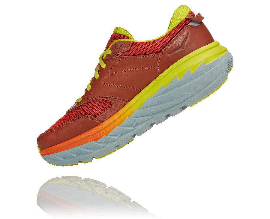 Running Shoes Mens - Hoka One One Bondi L - Red - EUMSNRD-90